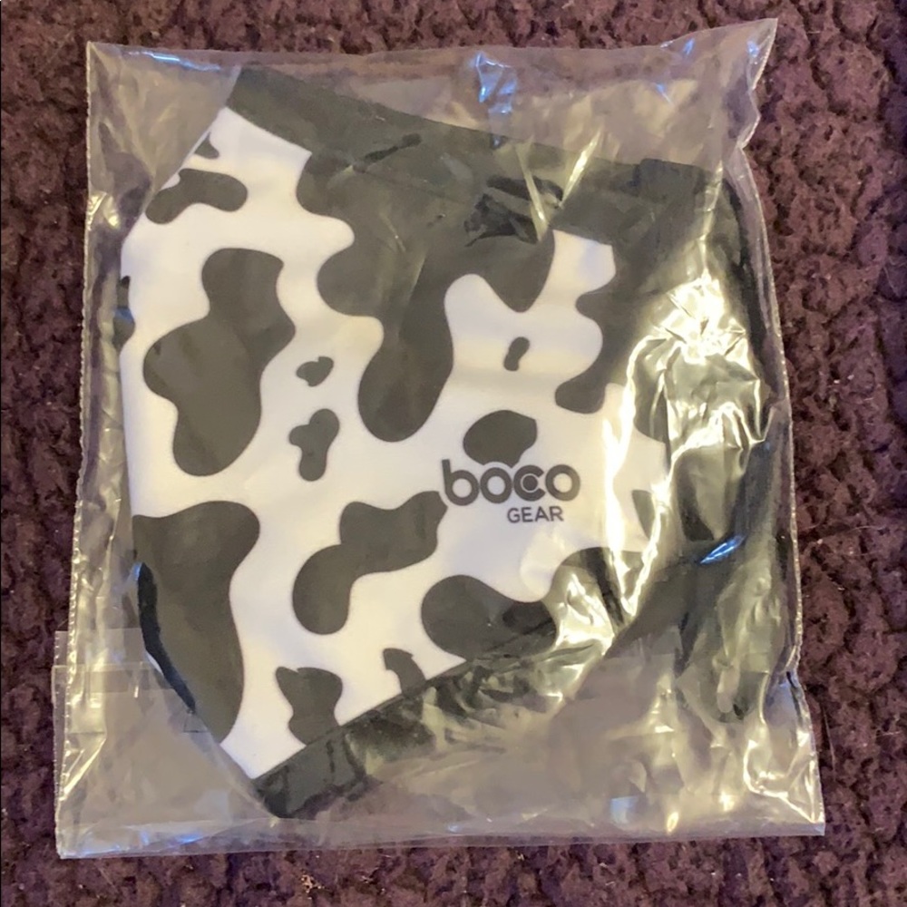 Cow print face mask